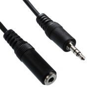 Extension audio cable jack 3,5 mm, stereo, 2 m