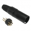 XLR konektor 5 pin, zlacené kontakty, vidlice
