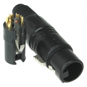 XLR konektor 5 pin, zlacené kontakty, zásuvka