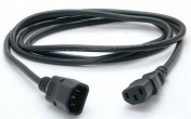 Kabel prodlužovací EURO 230 V, 1 m, černý