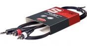 Kabel 3,5 mm jack - 2x cinch, 1 m