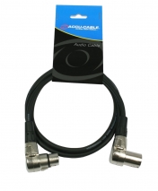 Kvalitní DMX kabel, otočné 90° konektory, 3-pin, 1,5 m