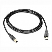 Kvalitní USB A-B 2.0 kabel 1m, černý