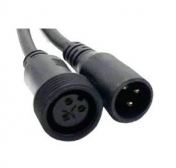 Waterproof 3-pin DMX cable IP65, 1 m, ⌀21 mm
