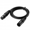 Kabel DMX-DMX, kovové konektory 3-pin, 80 cm