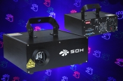 RGB Laser 420 mW + funkce star, DMX, ILDA