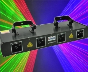 Čtyřpaprskový laser RGBY 430 mW, DMX512