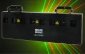 Osmipaprskový RG laser 1000 mW, tlustý paprsek Fat Beam, DMX512