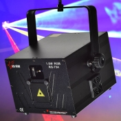 Plnobarevný RGB laser 1,5 W, 15 kpps, DMX, ILDA
