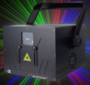 Plnobarevný RGB laser 3 W, 25 kpps, DMX, ILDA