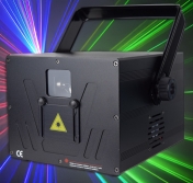 Plnobarevný RGB laser 2 W, 20 kpps, DMX, ILDA
