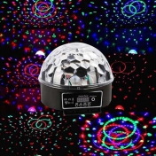 Šestibarevný RGBWVA paprskový efekt LED Ball DMX s dálkovým ovladačem