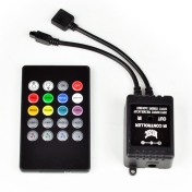 12 V IR ovladač RGB LED pásků s mikrofonem