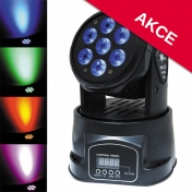 Rotating LED head 7x10 W, 4in1 RGBW, Auto, Sound, DMX