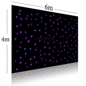 LED curtain závěs 6x 4 m, 288x RGB 3-in-1 LED, DMX
