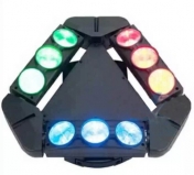 LED efekt 9 eyes Spider Kaos 9x 12 W CREE RGBW 4-in-1, DMX512
