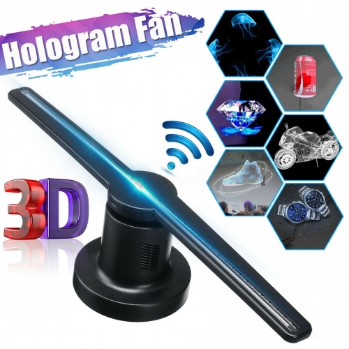 3D hologram projector 384 LED fan, WiFi, SD card, LED shapes