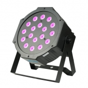 UV LED flat PAR reflektor 18x 2 W, DMX