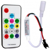 RF remote control 5/12/24 V digital RGB LED stripes, 2048 pixel