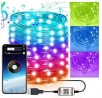 Vánoční RGB LED řetěz, aplikace, Bluetooth, USB, smart, 50 diod/5 m