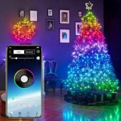 Vánoční RGB LED řetěz, Bluetooth, USB, APP smart, 100 diod/10 m