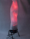 Flame fan, 7x 10 W RGBW LED PAR, 3m silk cone, DMX