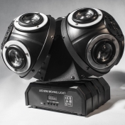3-heads moving RGBW BEAM LED head 12x 10 W LED + 144x 5050 LED SMD, RGB laser, DMX