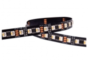 Digitální LED pásek WS2811 (TM1814) RGB+Warm, 12V, 18 W, černý,60 diod, ALUFIX,1m