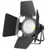 Divadelní LED PAR, 200 W COB bílá+teplá bílá 2in1 dioda, DMX, pevné klapky, powerCon
