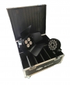 Transport flight case box 8in1, 6x flat, 2x deep LED PAR