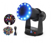 Odpalovač konfet, 12x RGB LED confetti blower, 1500W, DMX