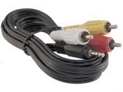 Cable 3x cinch - 3,5 mm jack, 3 m