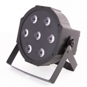 LED PAR flat reflektor 7x 10 W 3-in-1 RGB, DMX