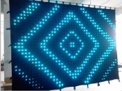 LED curtain 3x 2 m, 425x RGB 3-in-1 LED, DMX