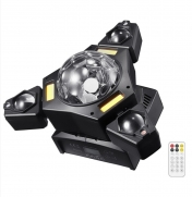 Otočná hlava 16x12W RGBW LED, 3x50mW RGB laser, 3x10W strobo, dálkový ovladač, DMX