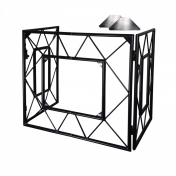 Aluminium corner shelfs for Pro Event Table DJ table, 1 pair, black